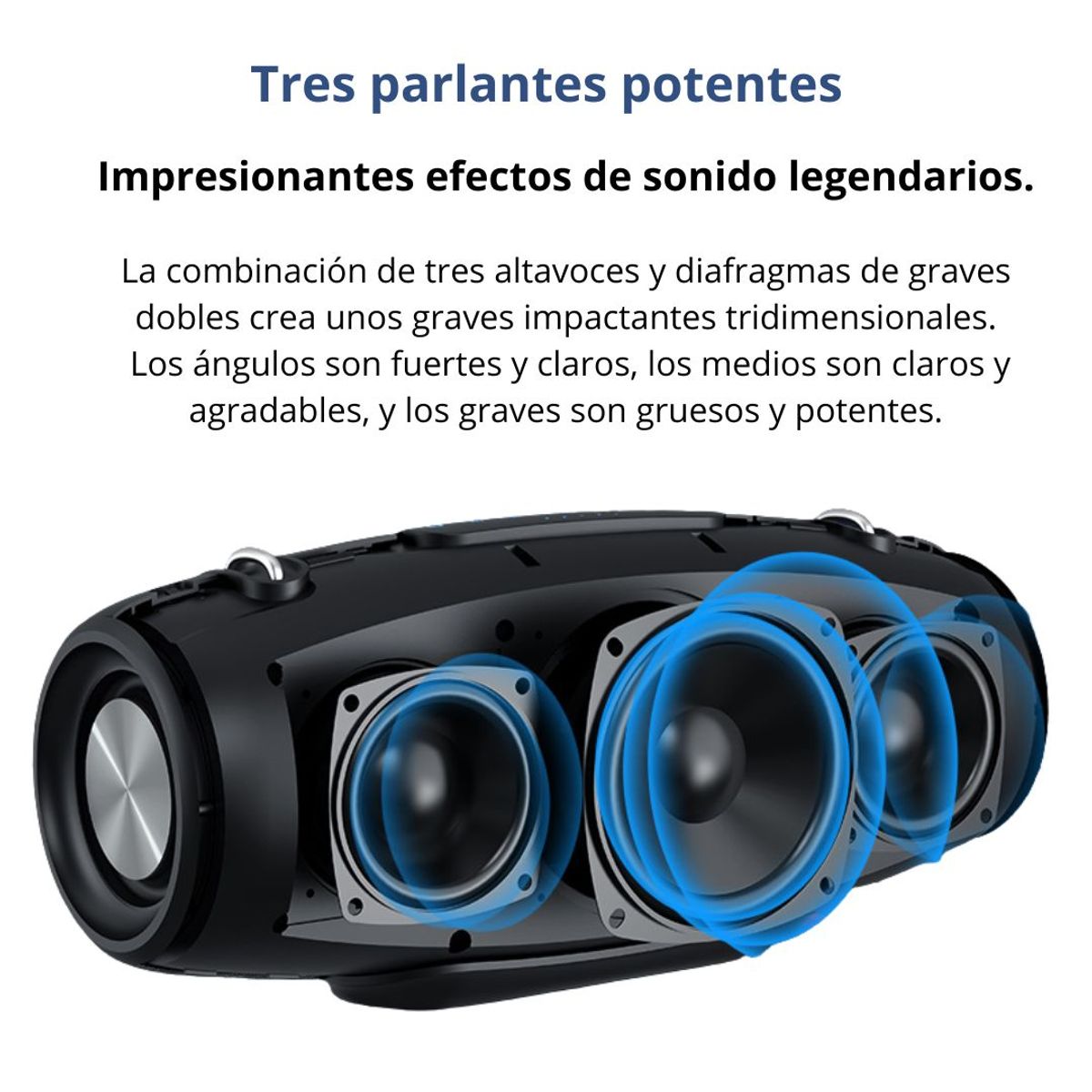 LIDIMI - Parlante Bluetooth LDIMI LD-S600 70W Extra Bass Batería 15000mAh y TWS