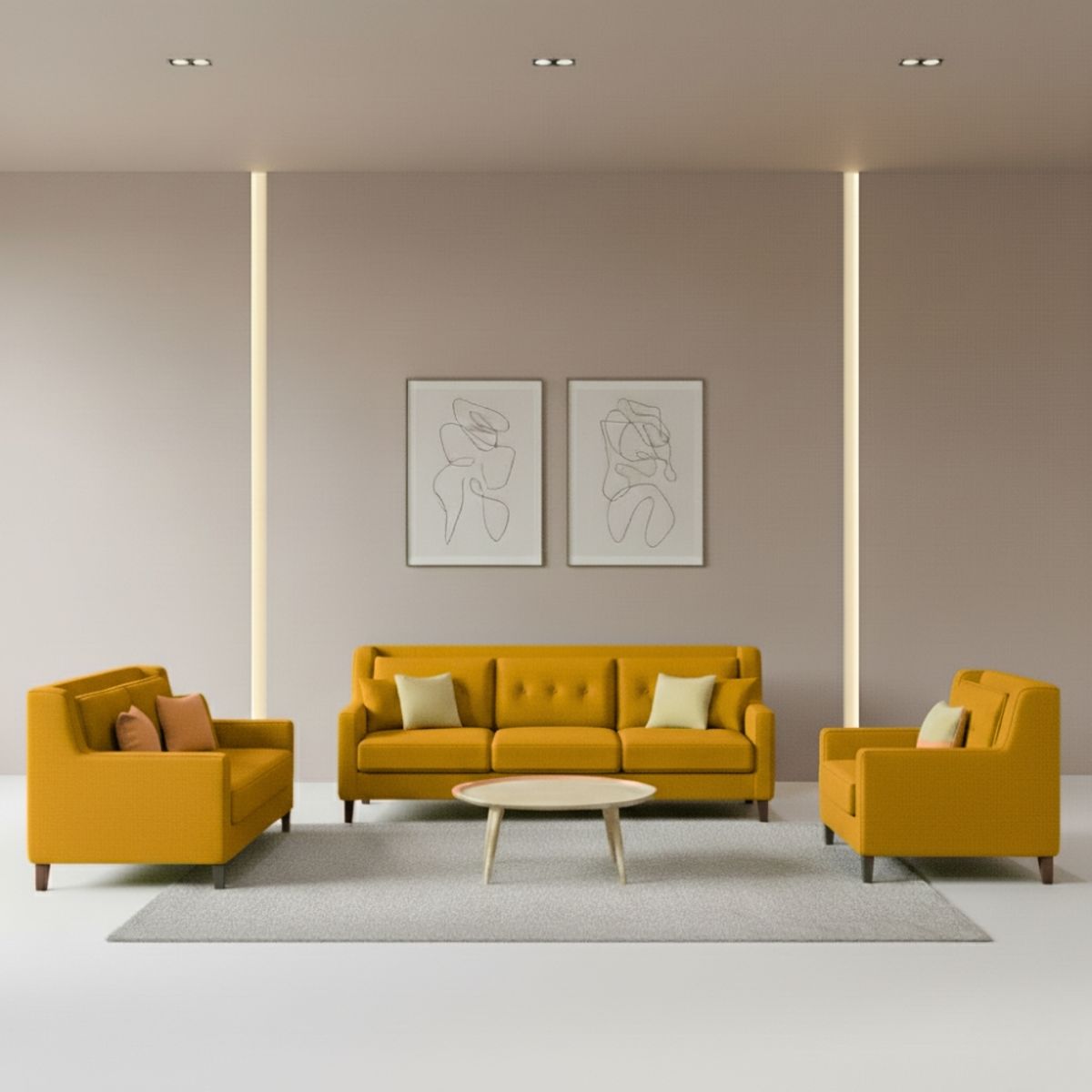 GENERICO - Juego de Sala Barroco 3-2-1