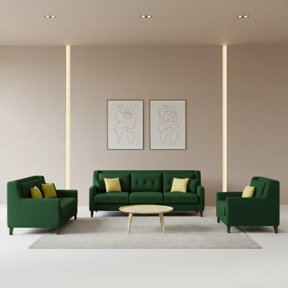 GENERICO - Juego de Sala Barroco 3-2-1