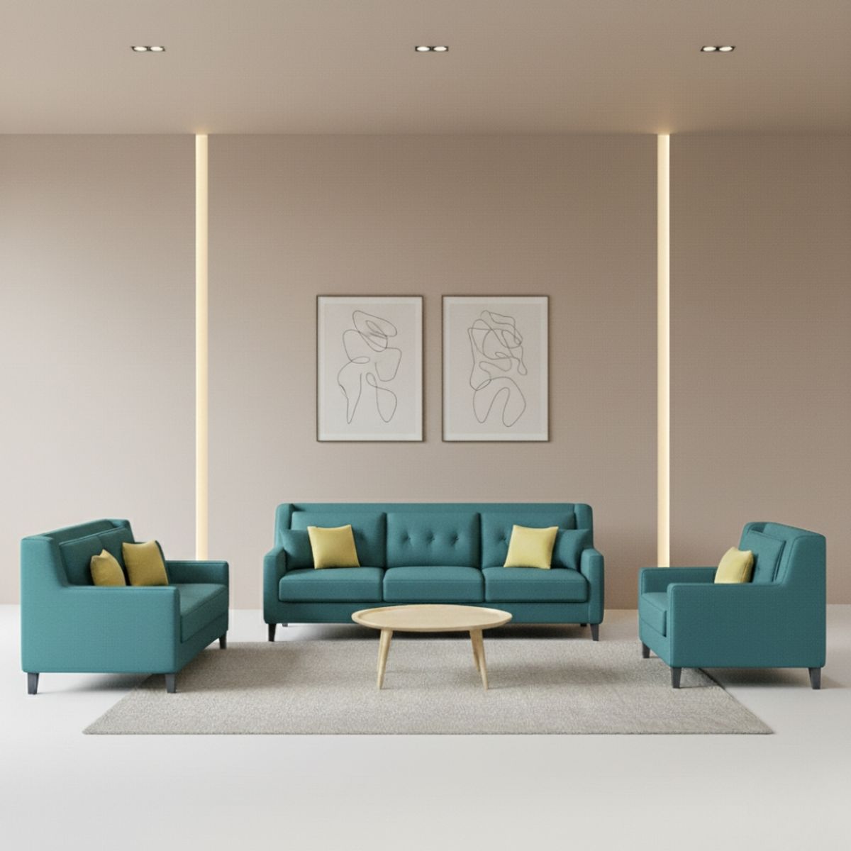 GENERICO - Juego de Sala Barroco 3-2-1