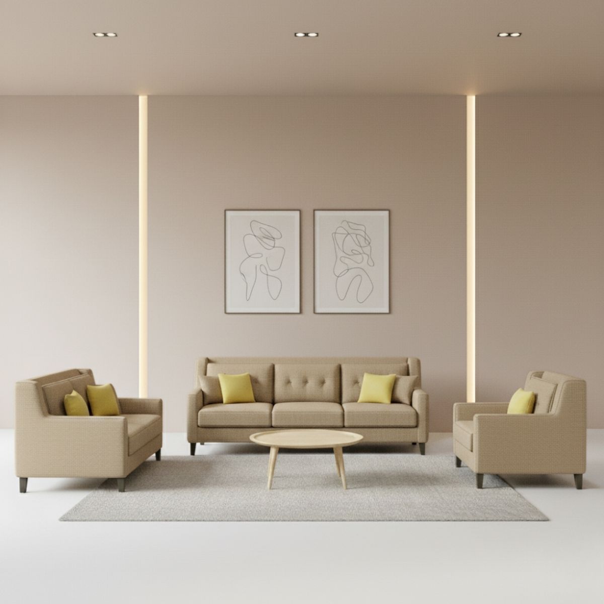 GENERICO - Juego de Sala Barroco 3-2-1