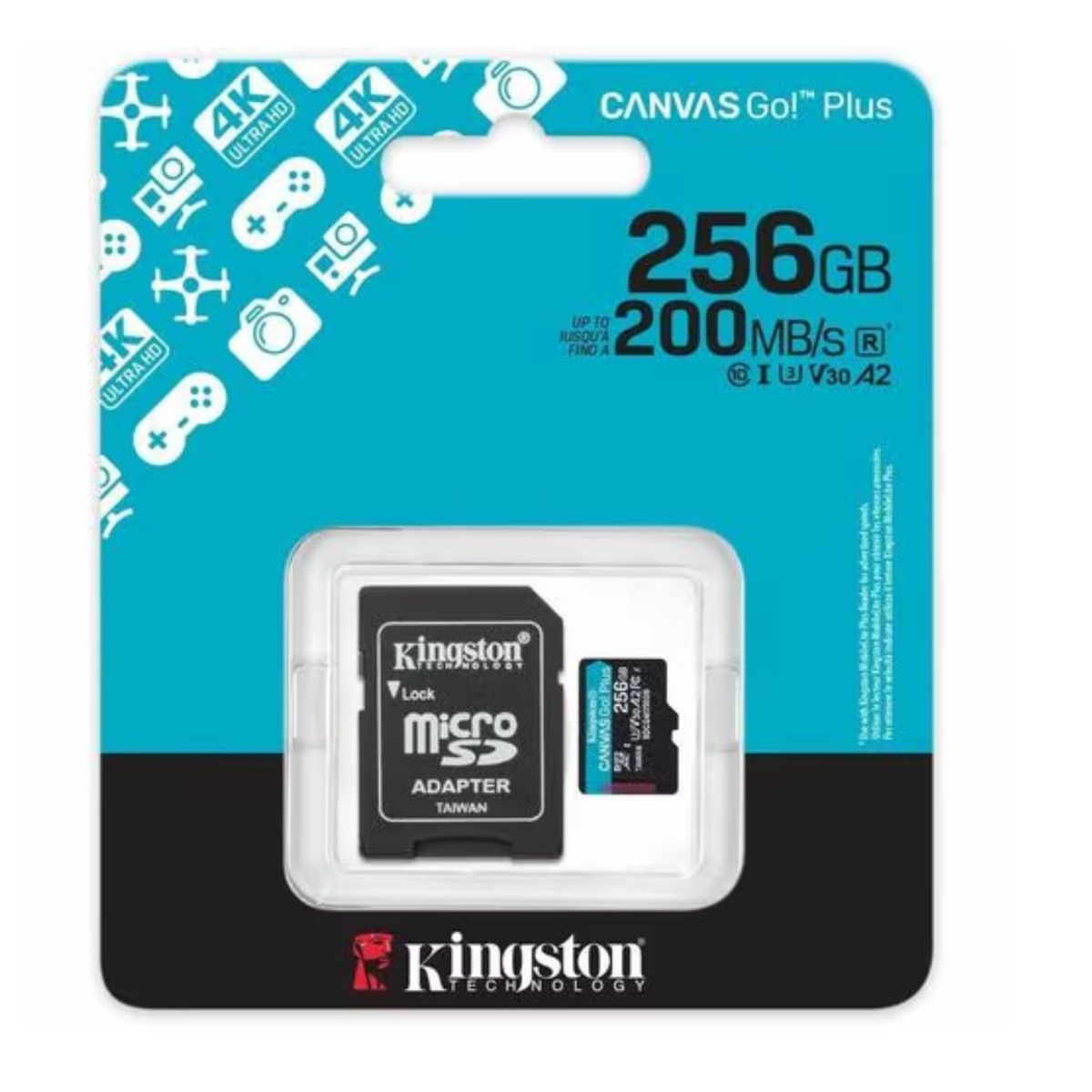 KINGSTON - Tarjeta memoria microSDXC Kingston Canvas Go Plus - 256GB