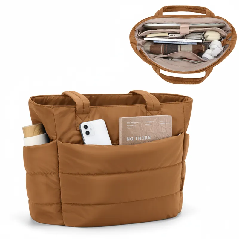 GENERICO - BOLSO PUFFER - TIPO TOTE BAG PARA DAMA PORTALAPTOP