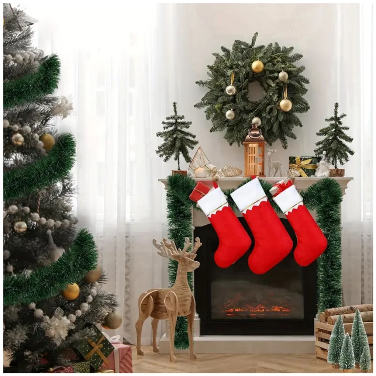 INSPIRA MARKET - Guirnaldas Navidenas Enredaderas de Navidad 5M Pack x2