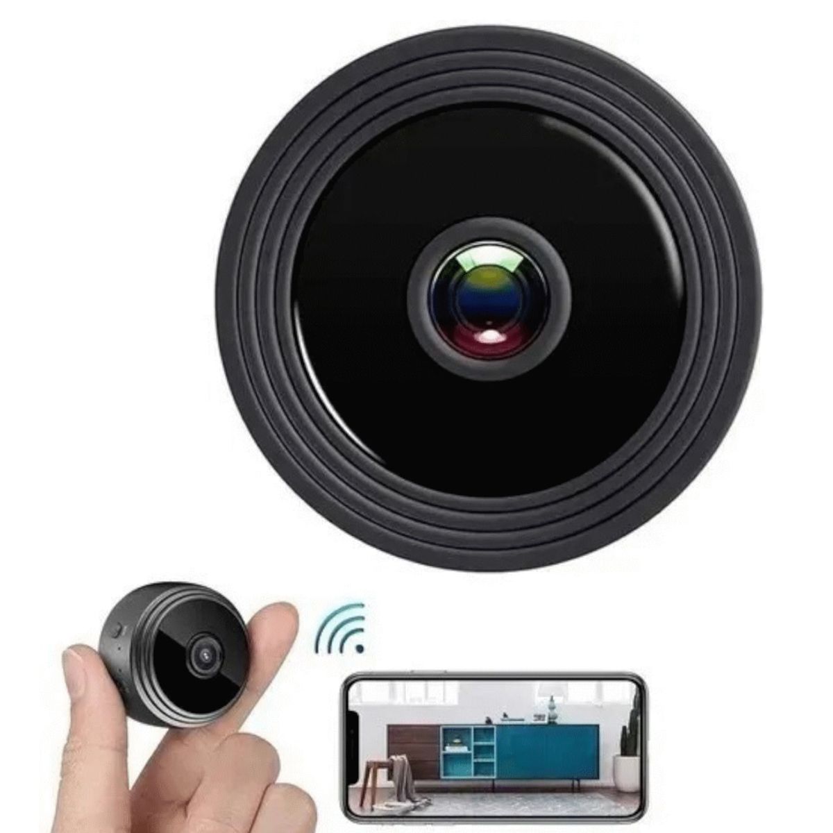 SEISA - Mini Cámara Espía Inalámbrica Wifi Infrarrojo Imán Ipc-NA9 1080p