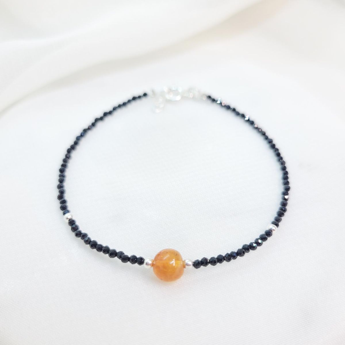 INTUERI - Pulsera Citrino + Espinela Negra