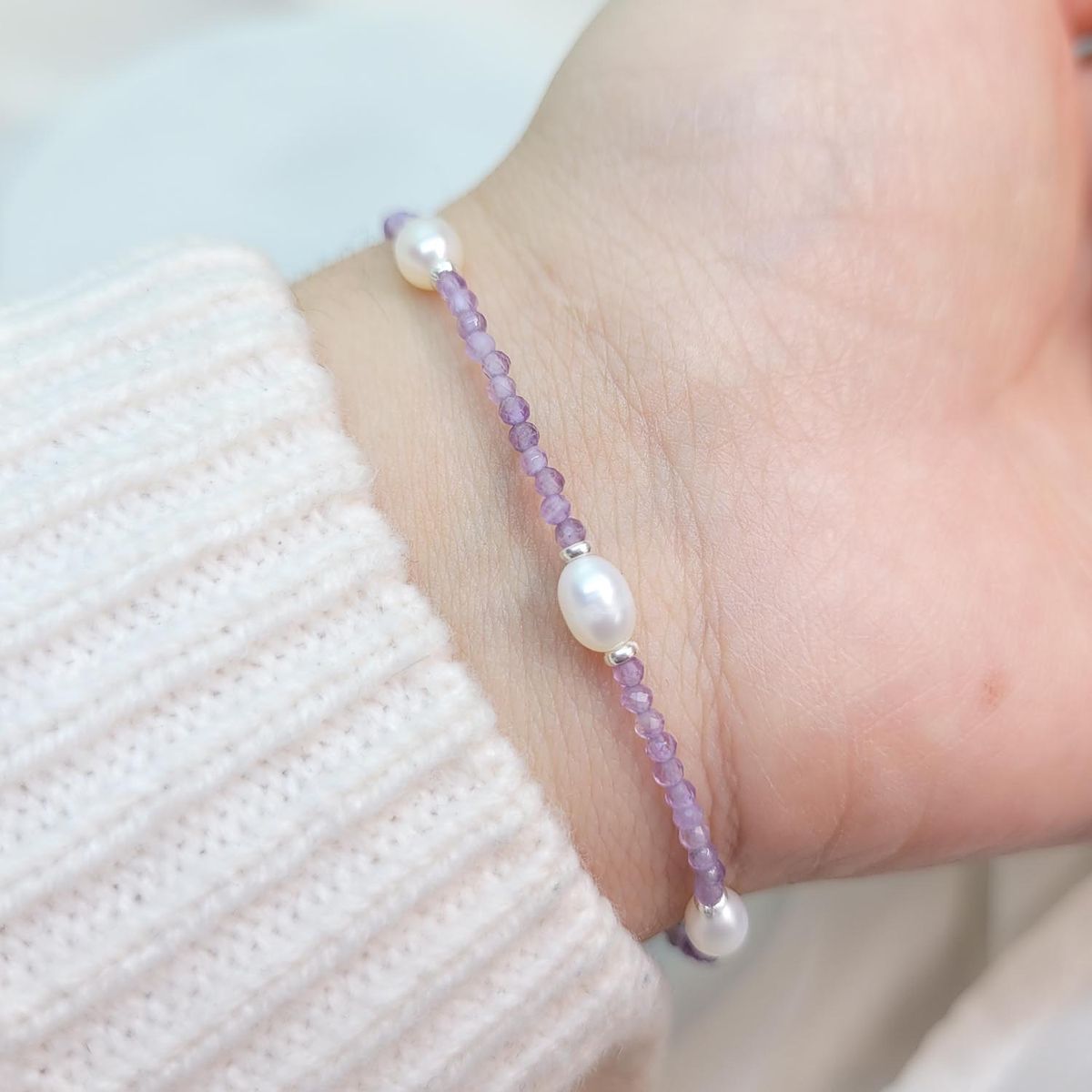 INTUERI - Pulsera Vania Perla y Amatista