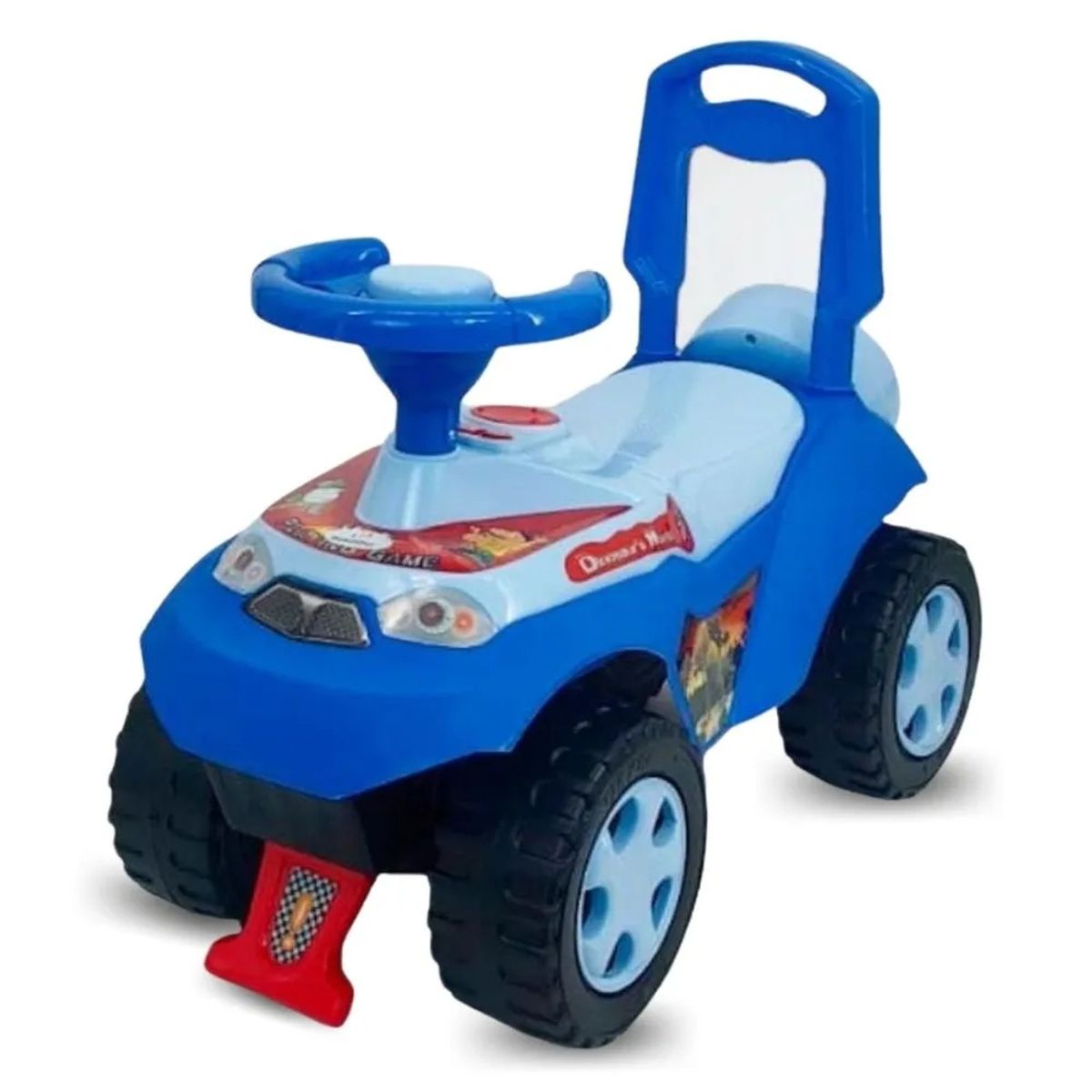 HAPPY BABY - Buggy correpasillos Diseño Dino USB+bluetooh - Azul