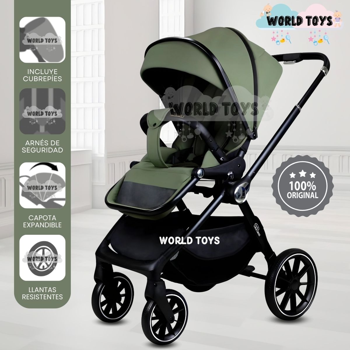 BABY - Coche de Paseo «CONNY» Edición Limitada Green