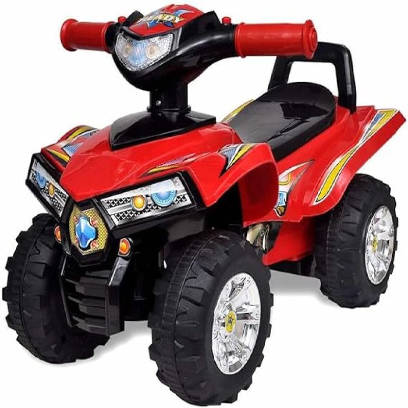 GENERICO - Cuatrimoto Correpasillo  infantil con sonidos y luces -Rojo