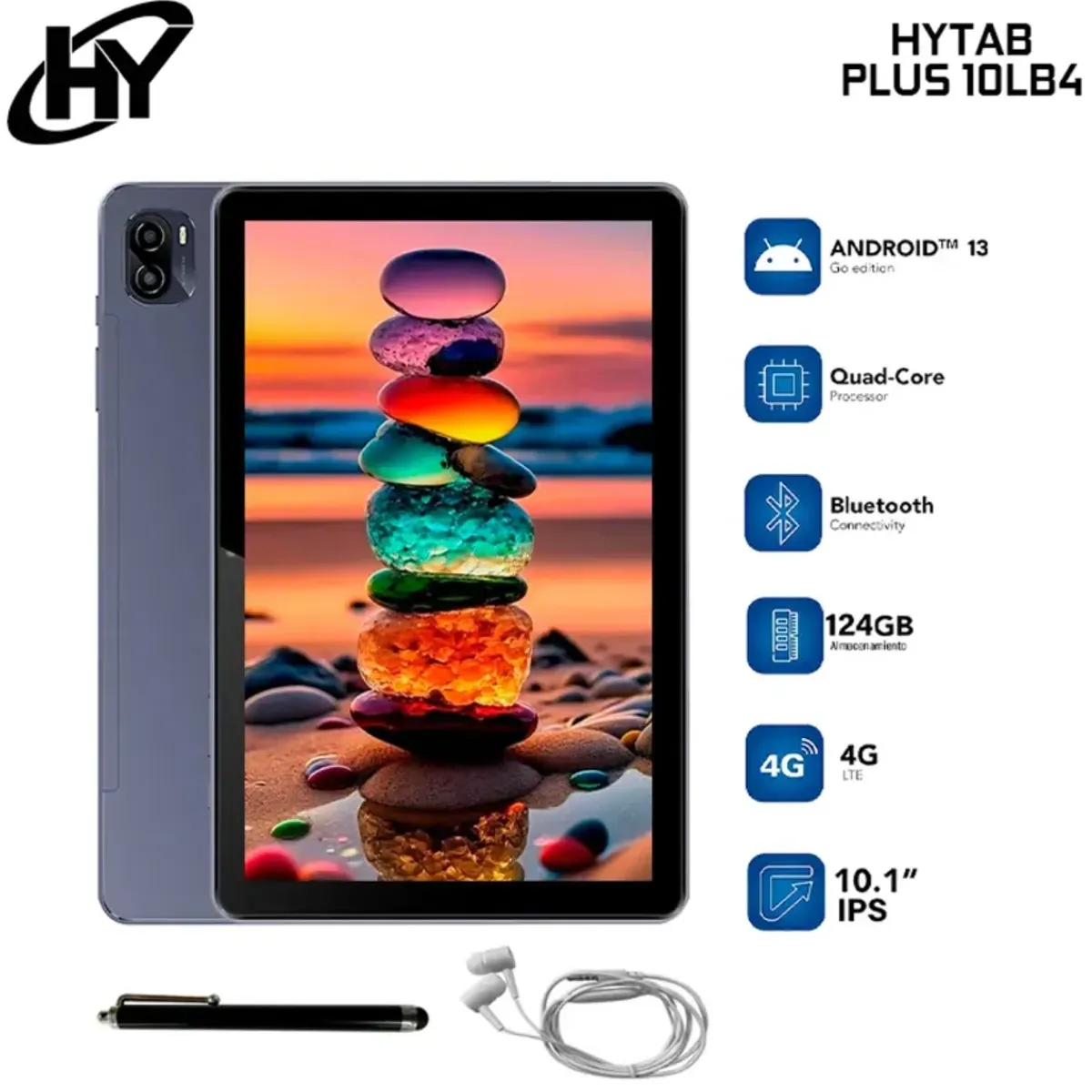 HYUNDAI - Tablet Hyundai HyTab Plus 10LB4 4G 4GB RAM 128GB ROM Pantalla 101” HD IPS