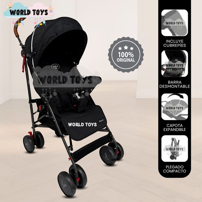 BABY - Coche Bastón de Lujo «RAYO» Edición Limitada Black