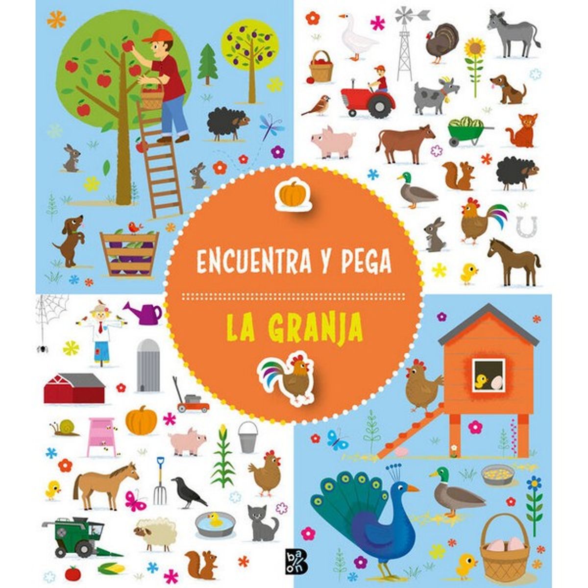 GENERICO - Libro infantil ENCUENTRA Y PEGA LA GRANJA