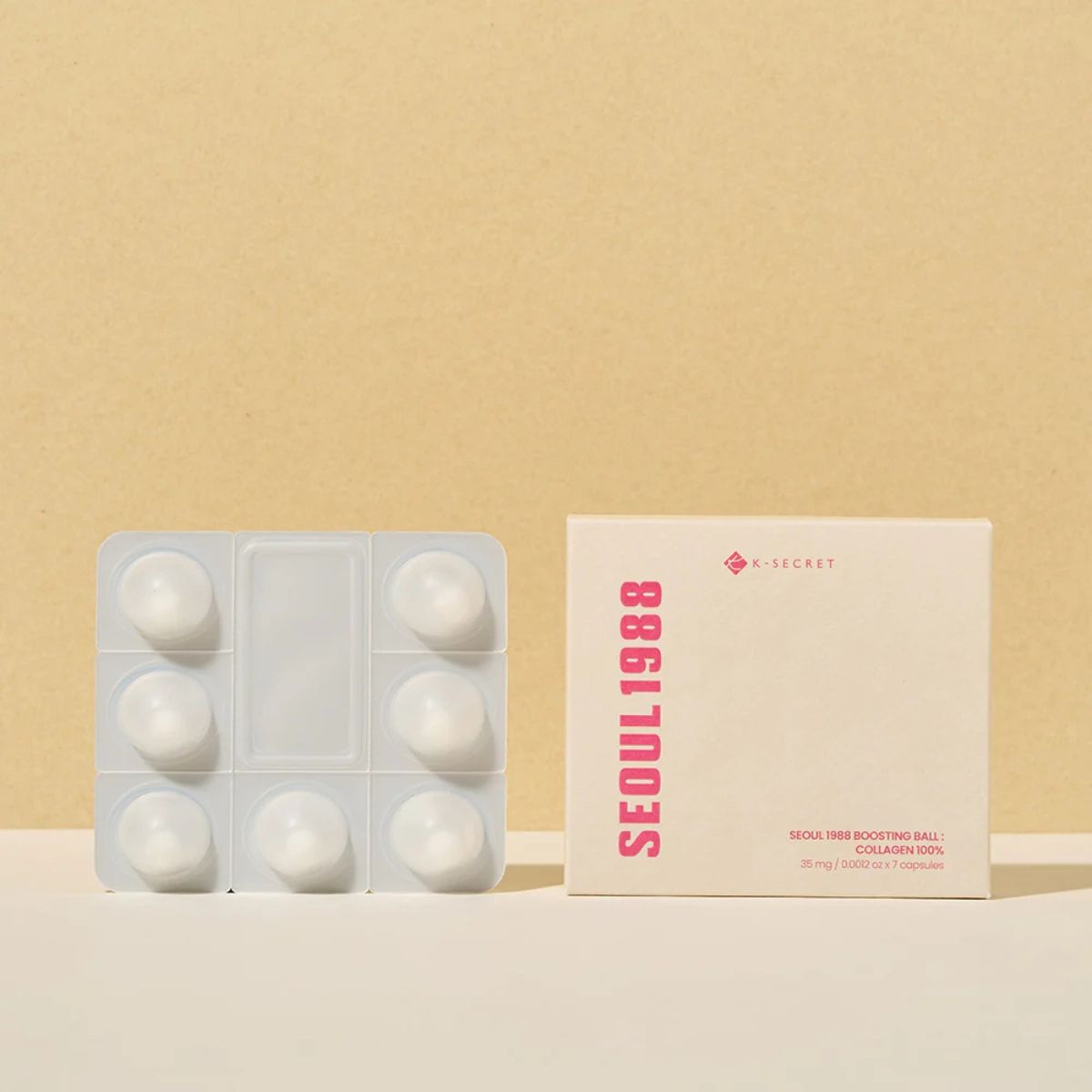 GENERICO - K-SECRET Seoul 1988 Boosting Ball Collagen 100% 35mg x 7 Capsulas