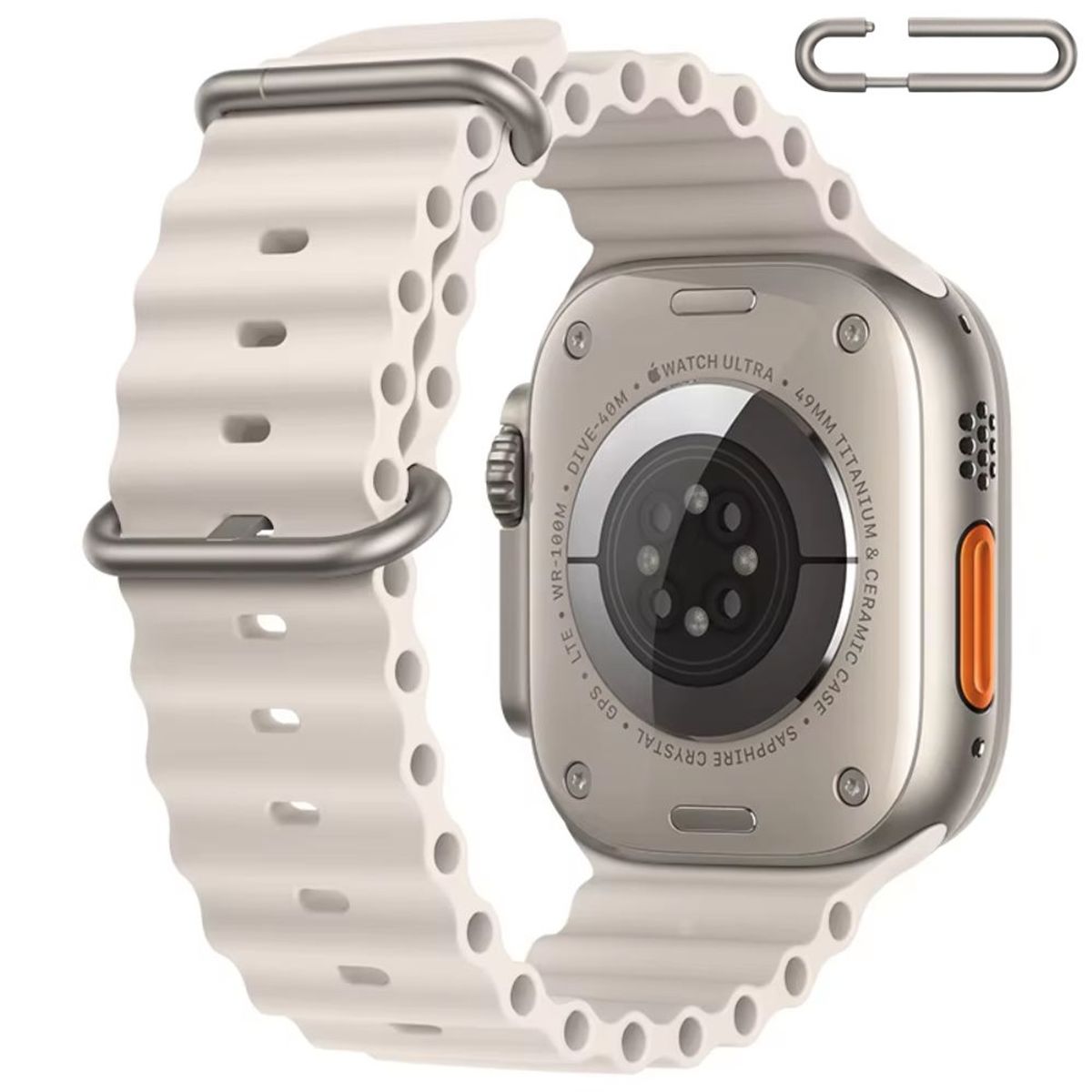 OEM - Correa Ocean Ultra para Apple Watch Ultra 1 Ultra 2 Ultra 3 Color Hueso