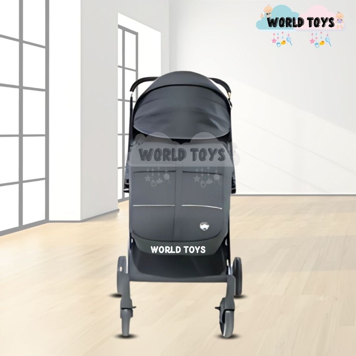 BABY - Coche Maleta de Lujo «GENOVIA» Mango Reversible Black