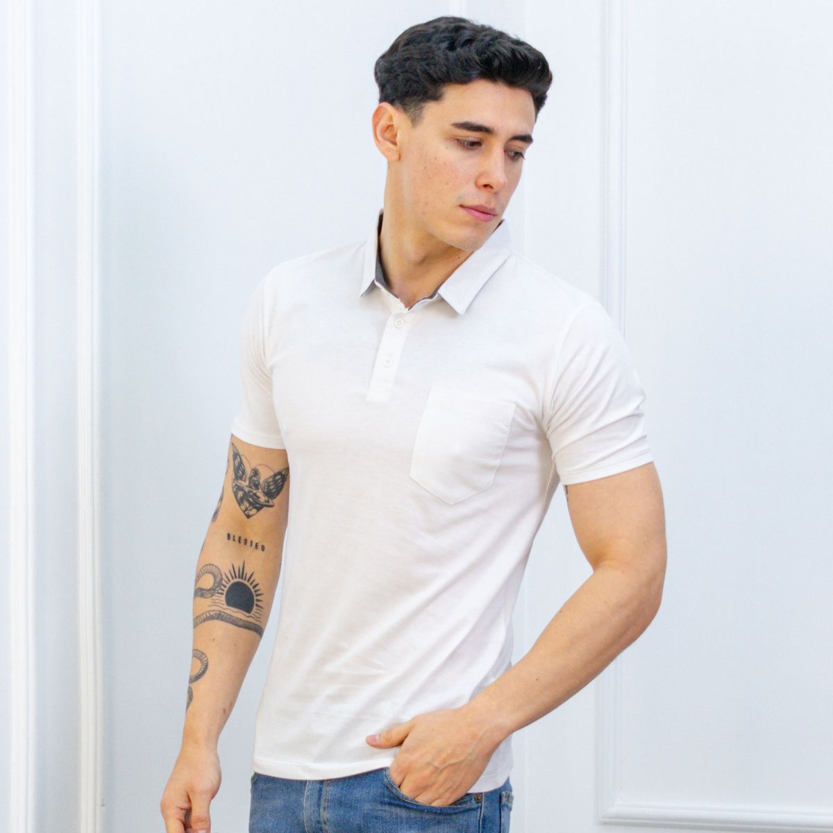 A VANTGARDESTYLE - POLO BOX CABALLERO MC - JERSEY 100% ALGODON