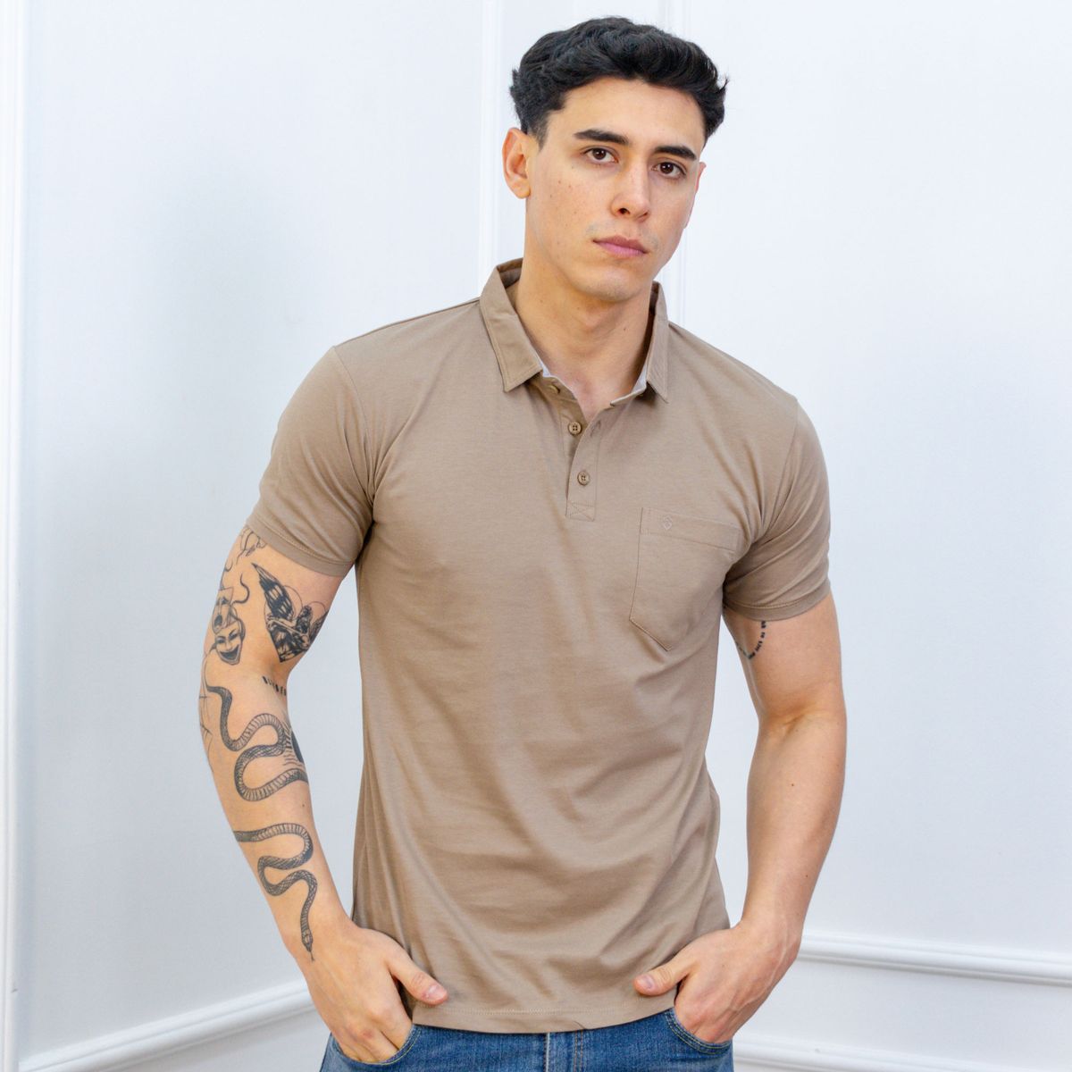 A VANTGARDESTYLE - POLO BOX CABALLERO MC - JERSEY 100% ALGODON