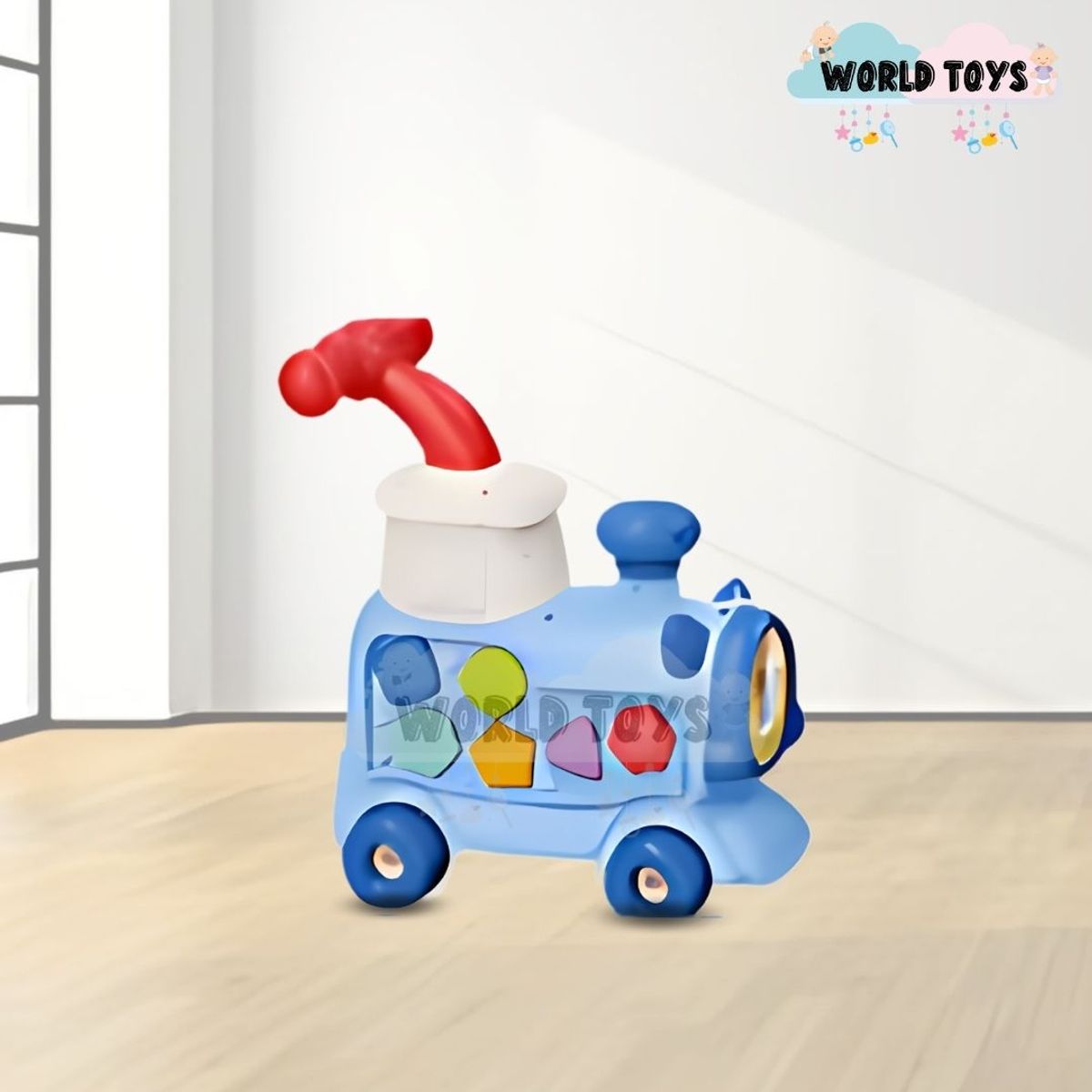 BABY - Caminador Trencito Musical 4 en 1 «TRAINY» Bluetooth Blue