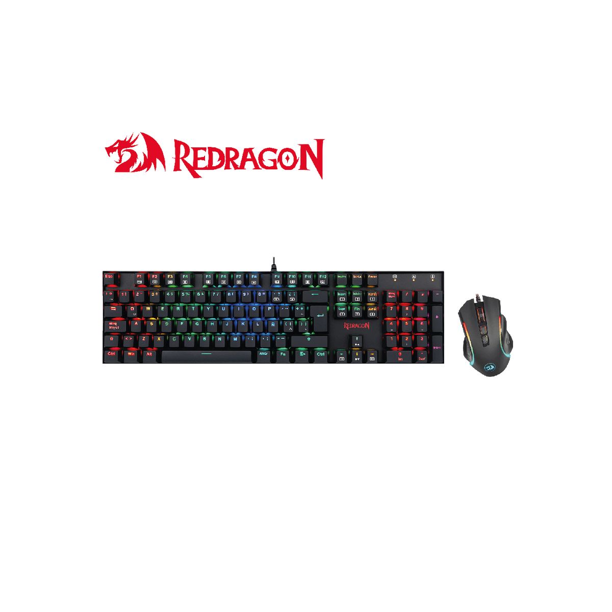 REDRAGON - Combo REDRAGON MITRA+GRIFFIN K551RGB-BA Teclado + Mouse