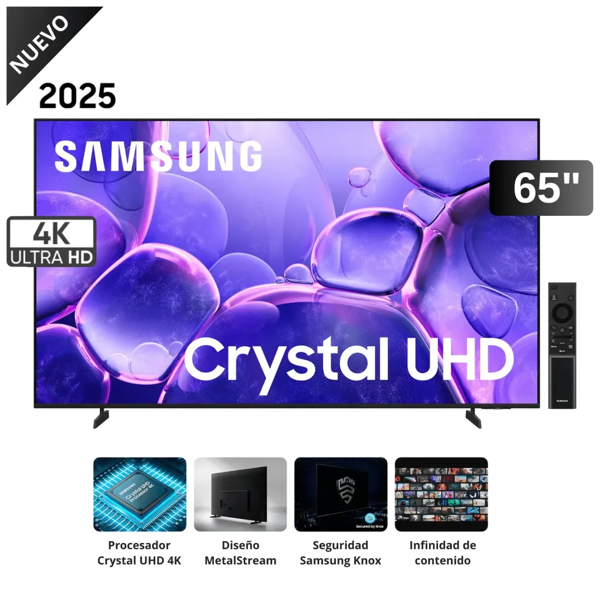 SAMSUNG - Televisor Samsung 65” Crystal 4K 65U8000F 2025