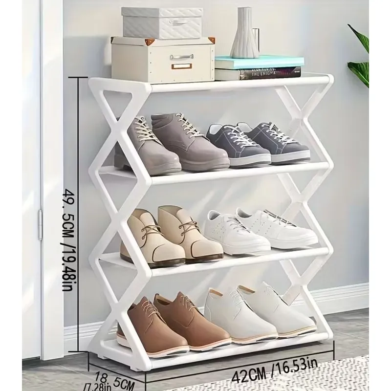 GENERICO - Estantería Organizador 4 Niveles – Para Zapatos,Libros,Objetos-Blanco