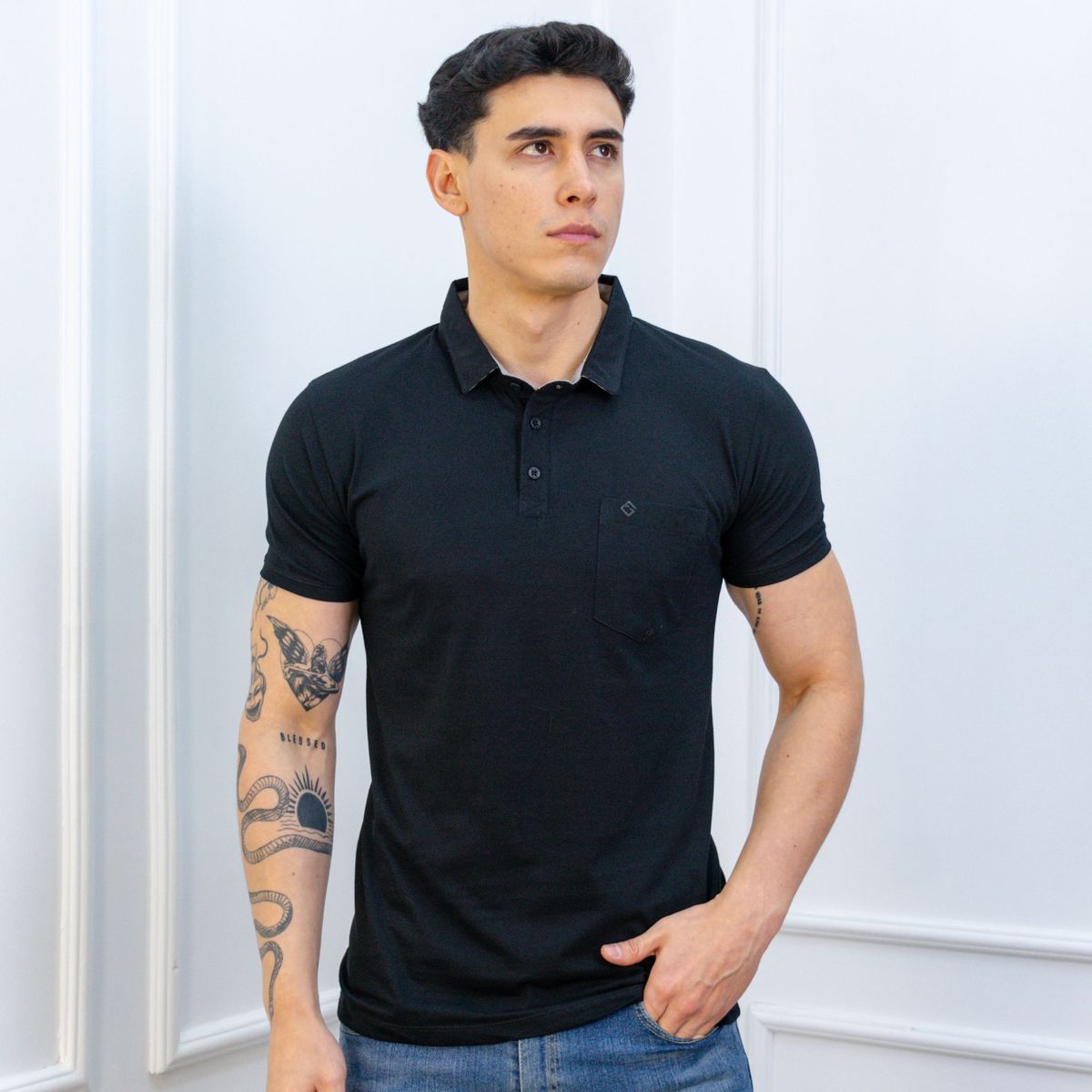 A VANTGARDESTYLE - POLO BOX CABALLERO MC - JERSEY 100% ALGODON