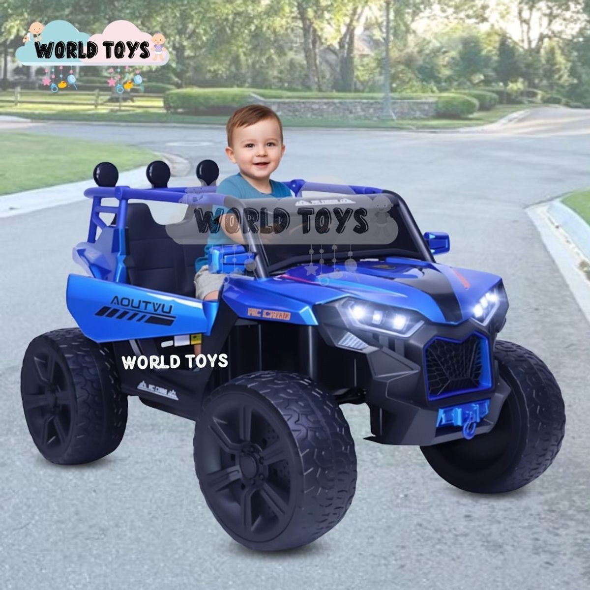 BEAUTIFUL - Camioneta para niños «BOBCAT» Licenssed Blue