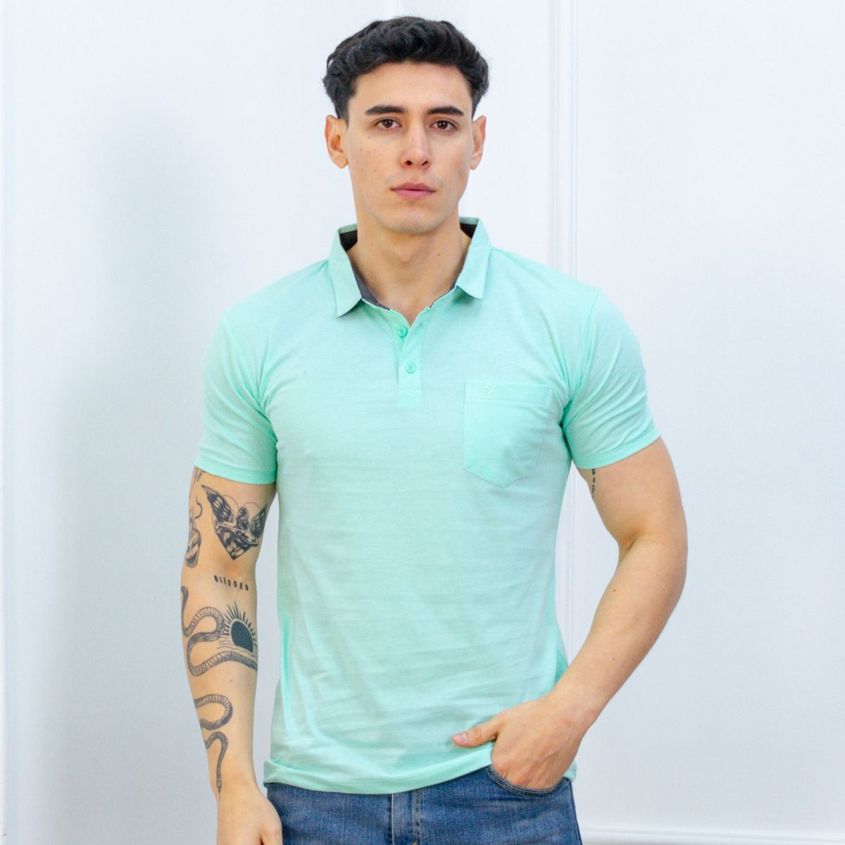 A VANTGARDESTYLE - POLO BOX CABALLERO MC - JERSEY 100% ALGODON
