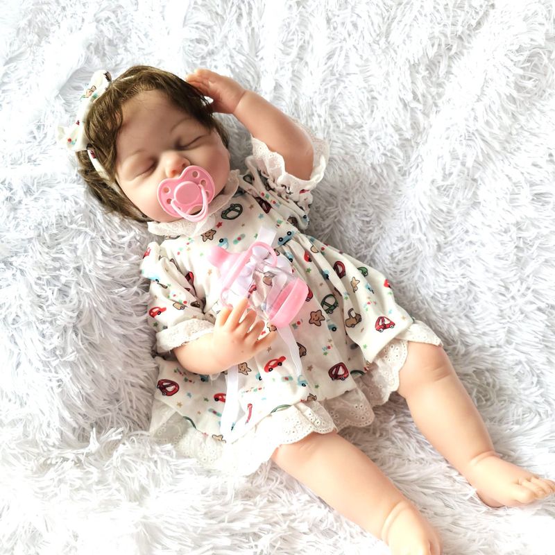 REBORN - Muñeca Bebe Reborn Vinilo Siliconado Mia Reborn 55 cm