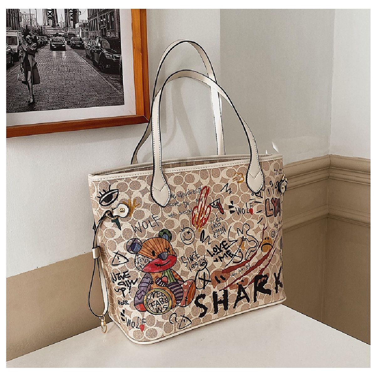 GENERICO - Bolso de Mujer de estilo Grafiti Elegante