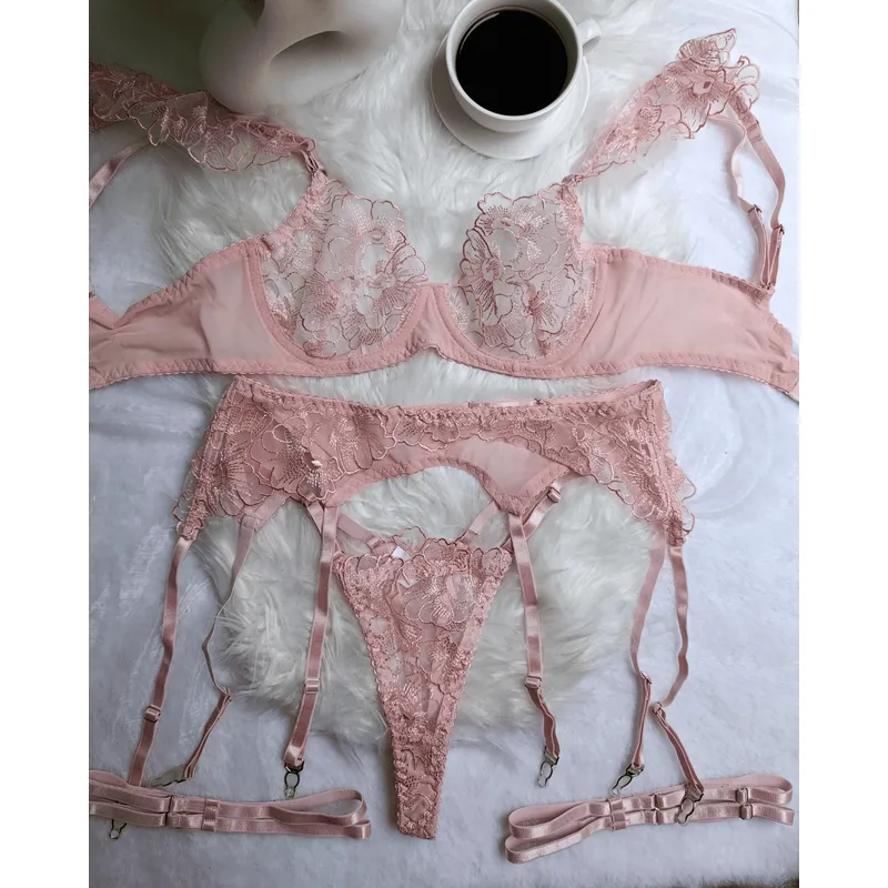 GENERICO - Set de Lencería rosa para mujer talla M - ANISA