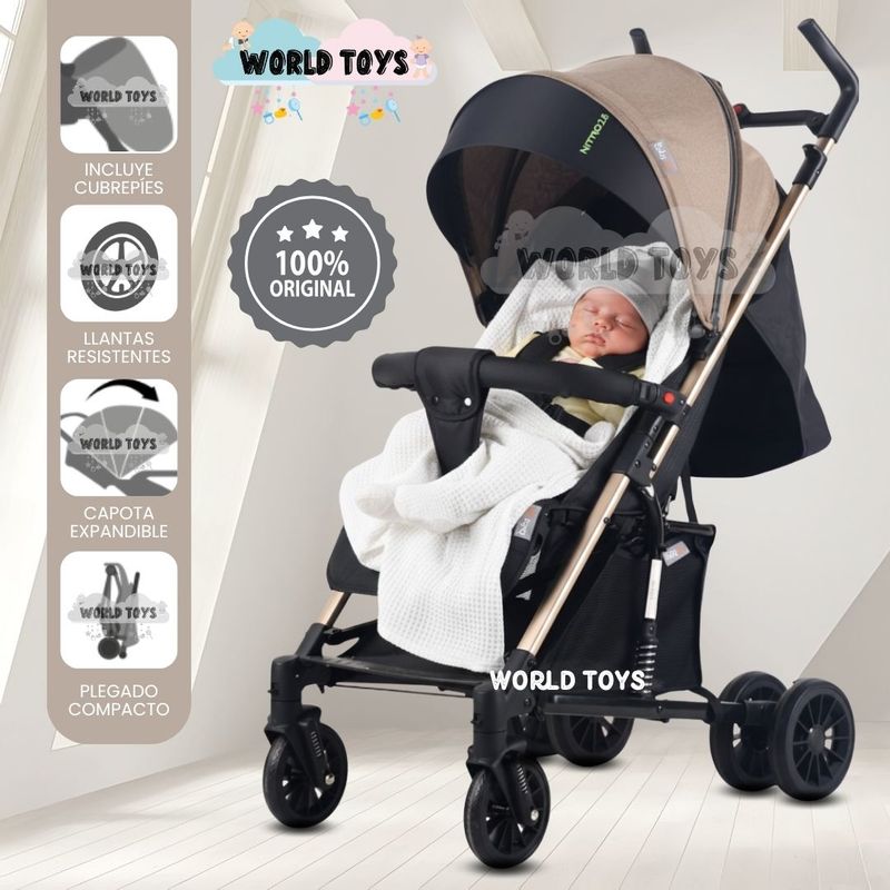 BABY GO - Coche Bastón de Lujo  «NITRO PRO» Beige