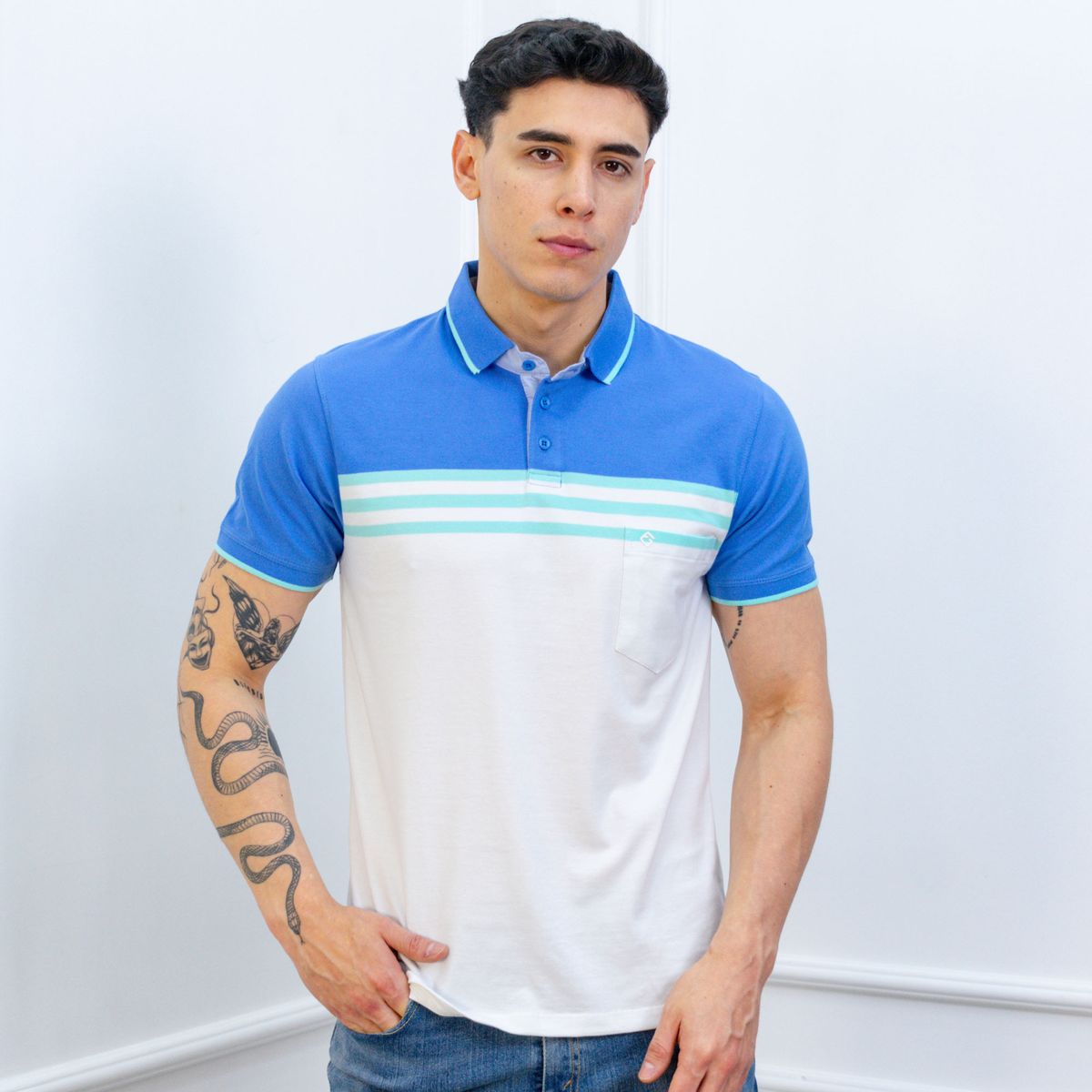 A VANTGARDESTYLE - POLO BOX CABALLERO MC - PIQUE LISTADO INGENIERIA