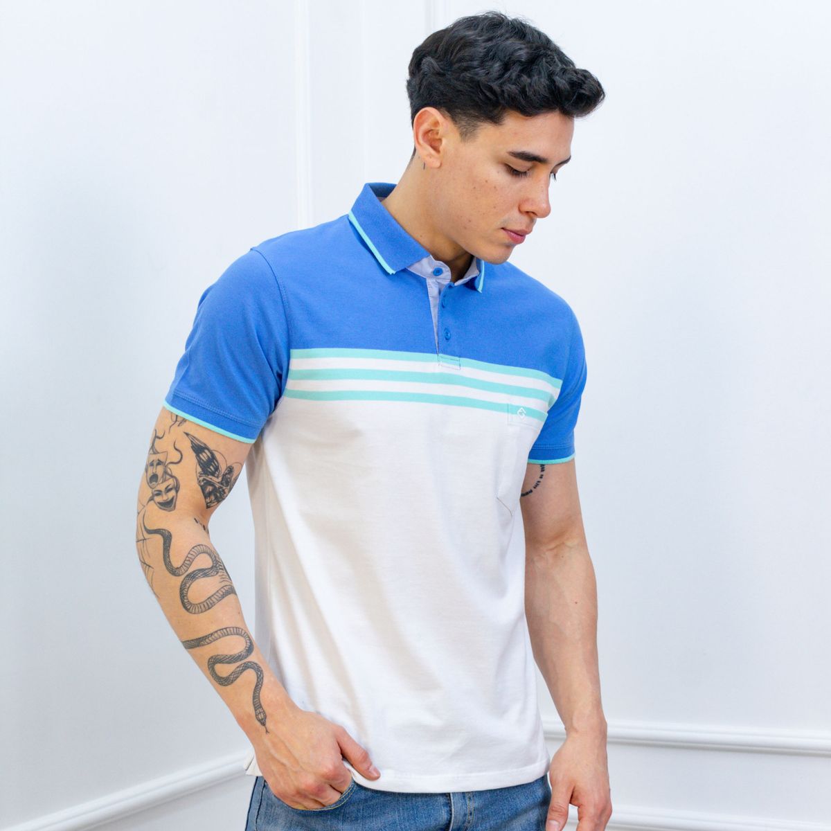 A VANTGARDESTYLE - POLO BOX CABALLERO MC - PIQUE LISTADO INGENIERIA