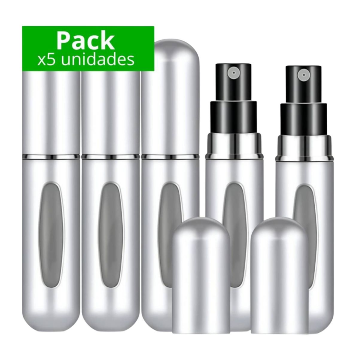 GENERICO - Dispensador Atomizador de perfume PACK 5 UND recargable