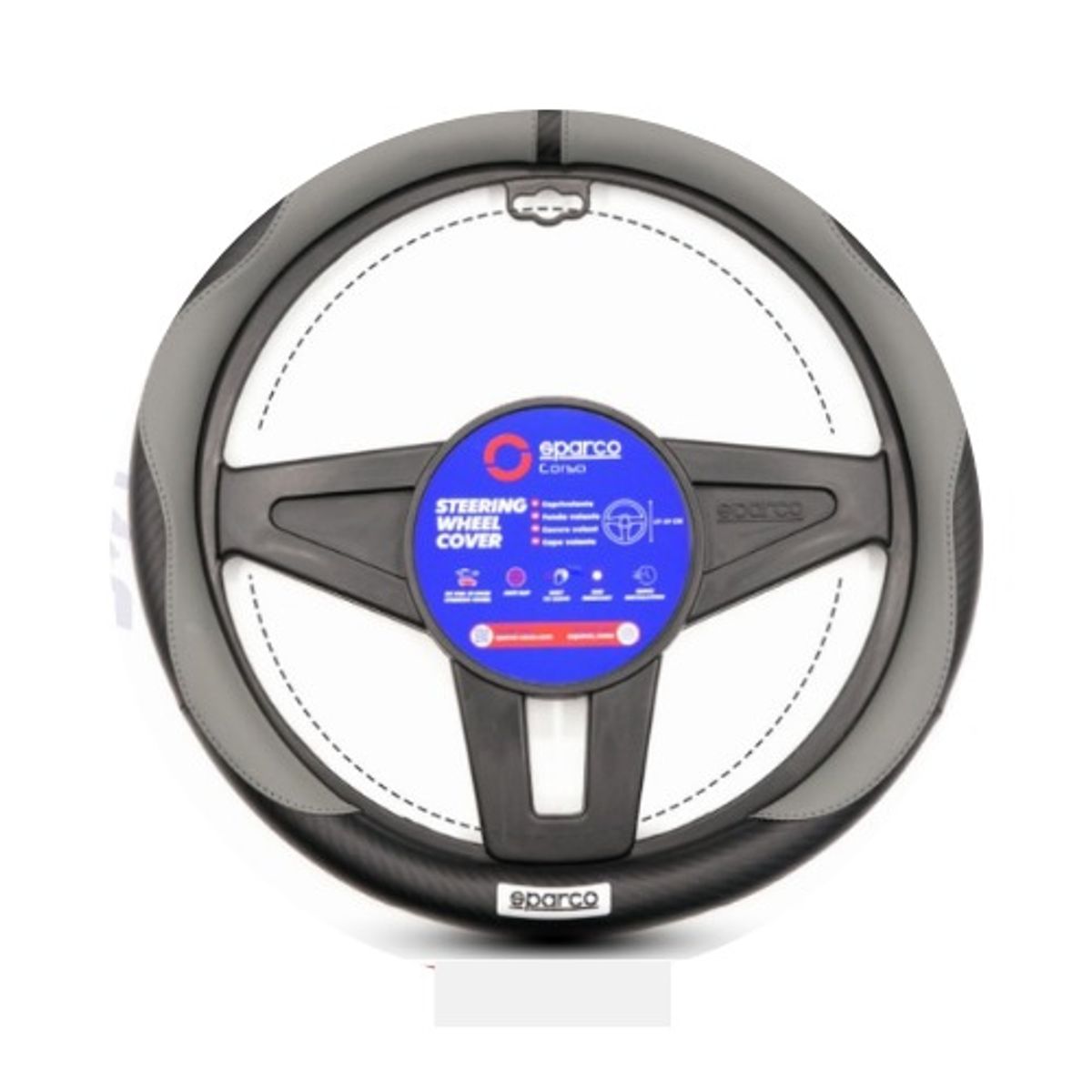 SPARCO - FORRO FUNDA DE TIMON SPARCO FIBRA DE CARBONO PLOMO