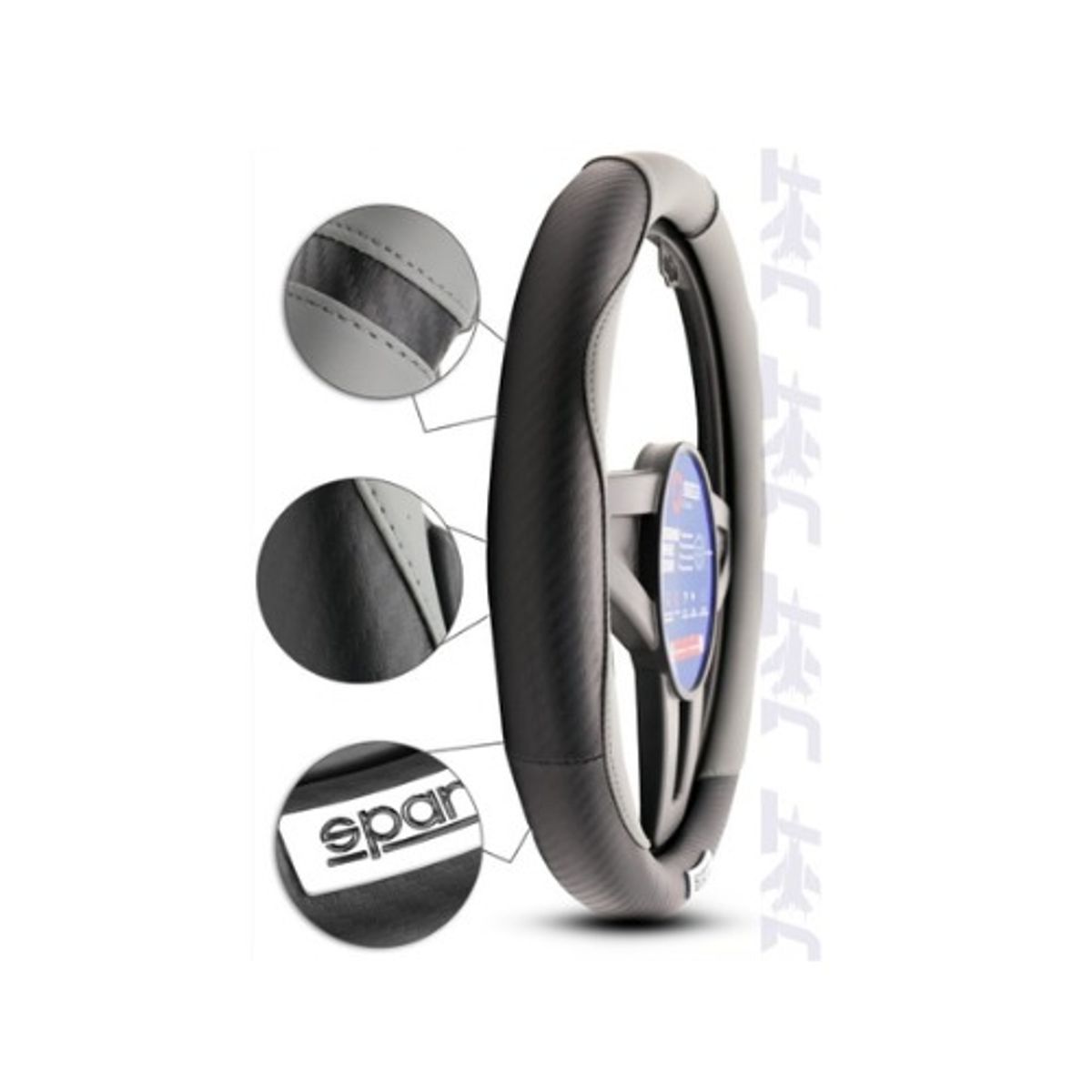 SPARCO - FORRO FUNDA DE TIMON SPARCO FIBRA DE CARBONO PLOMO