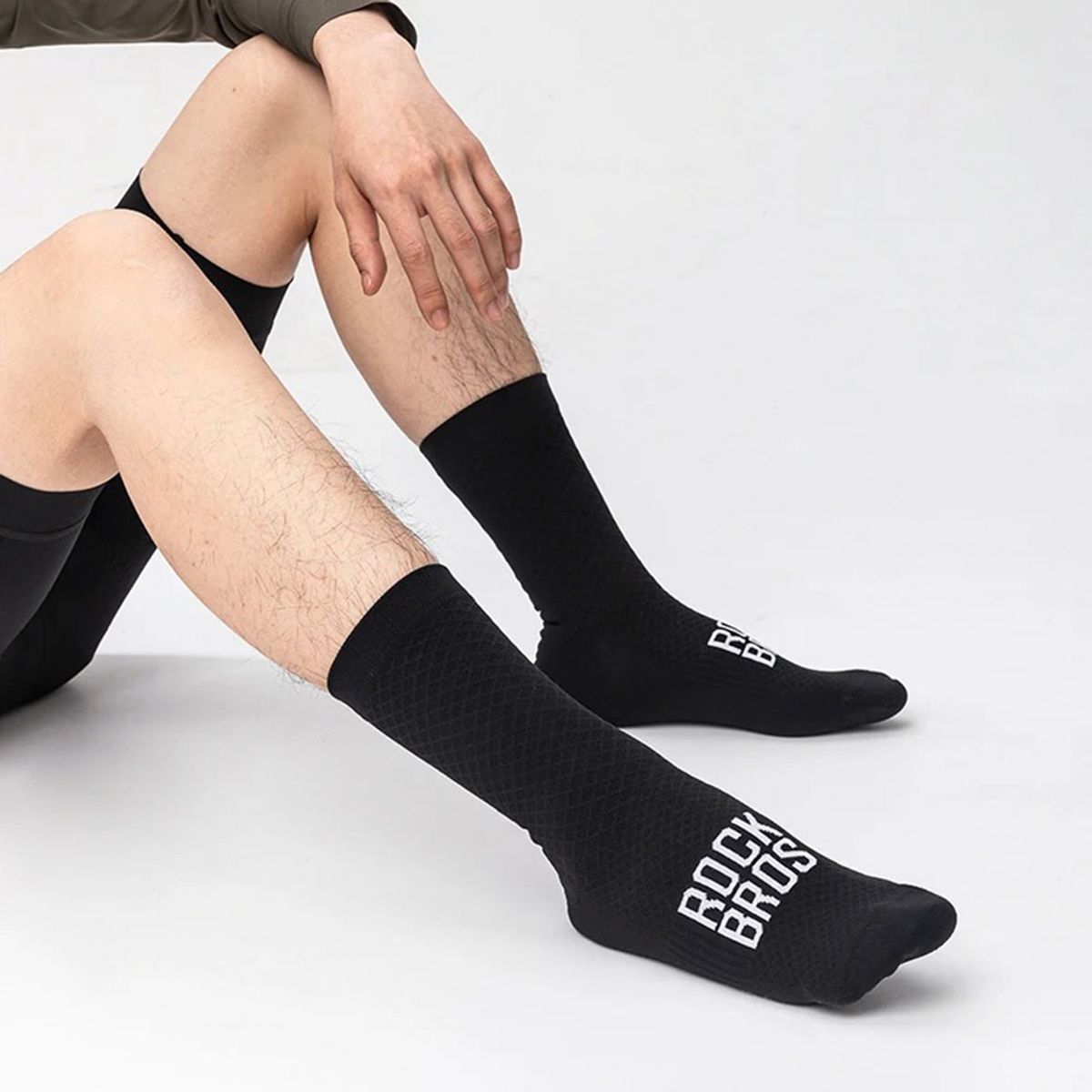 Rockbros - Medias de Ciclismo Negro Rockbros