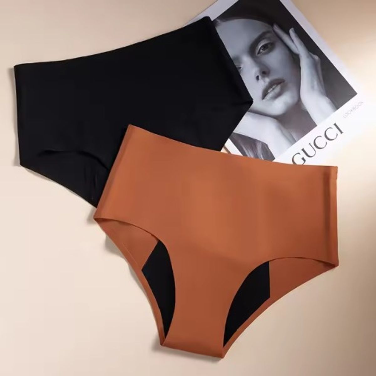 GENERICO - Calzón Menstrual Sin Costuras - Talla L marrón