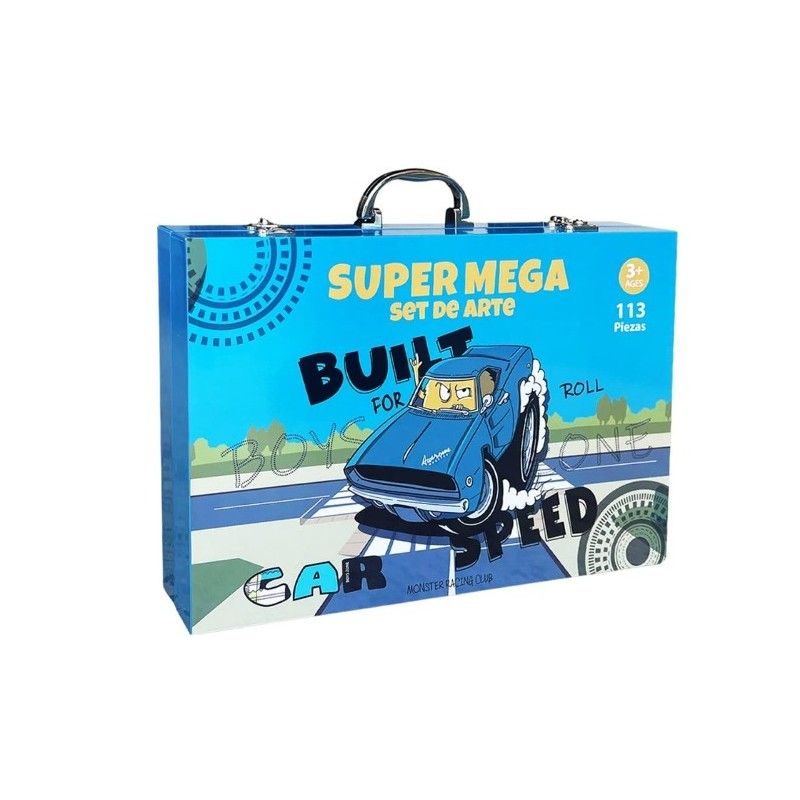 GENERICO - SET DE ARTE 113PCS KIT DE DIBUJO - MALETA CAR