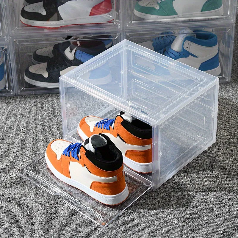 GENERICO - Caja Organizador De Zapatillas Con Puerta Magnética Lateral x 01Unidad