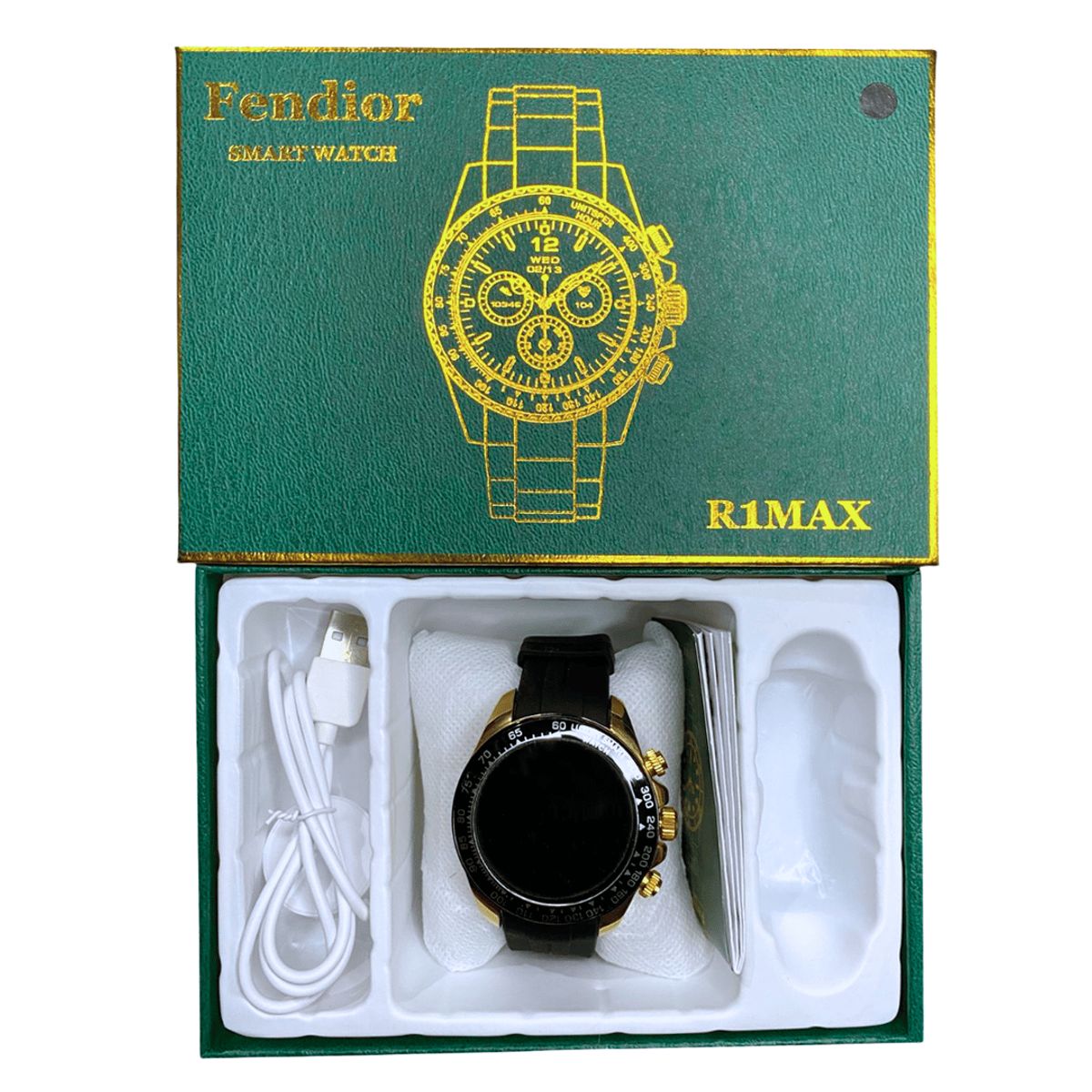 GENERICO - Reloj inteligente R1Max pantalla Amoled - Negro Dorado