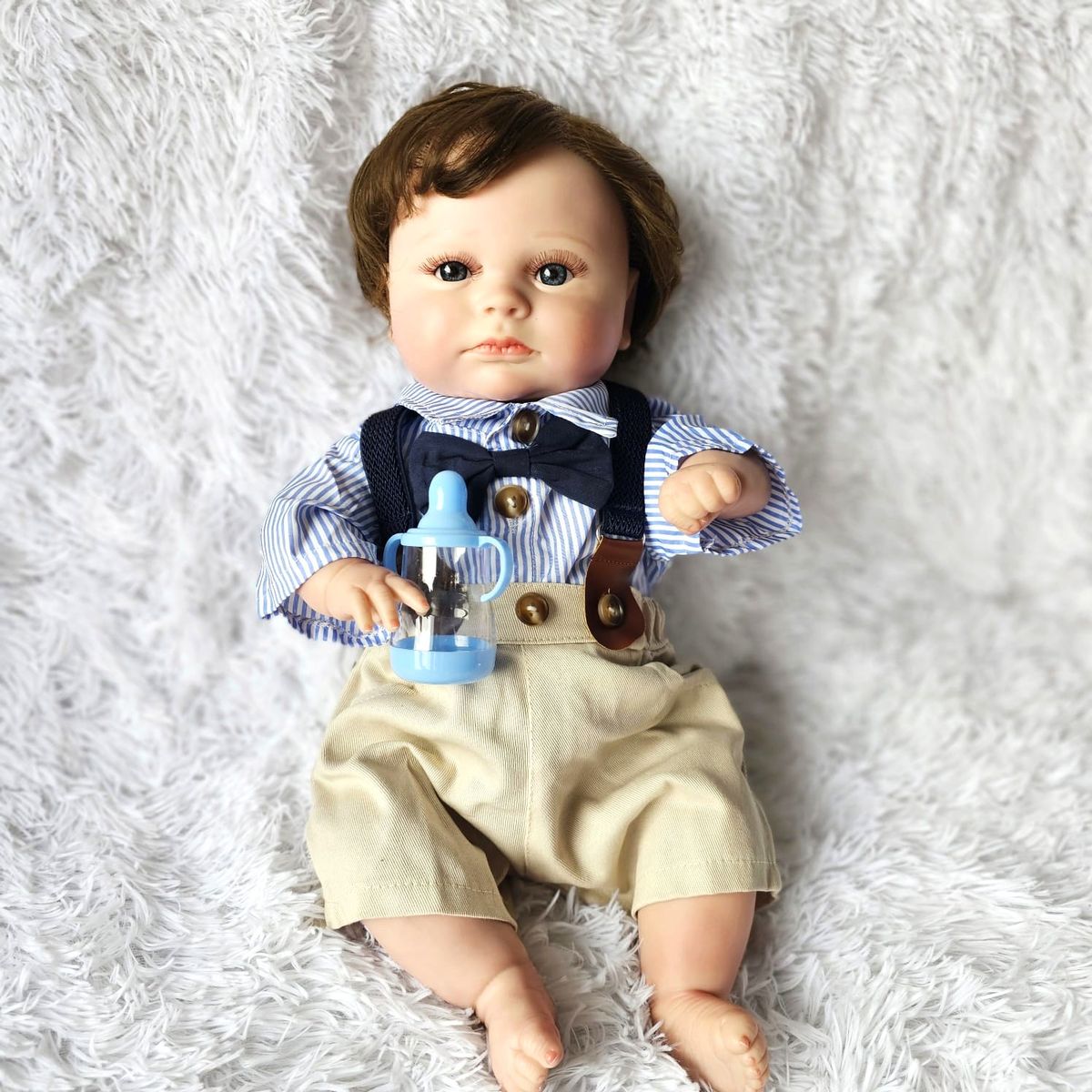 REBORN - Muñeco Bebe Reborn Vinilo Siliconado Thiago 48 cm