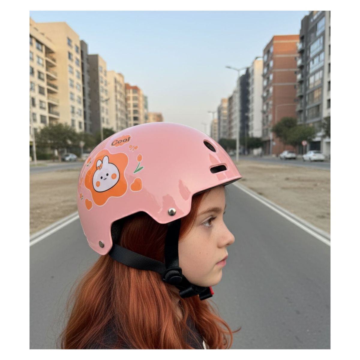 GENERICO - Casco Infantil para Deportes Conejita Rosa