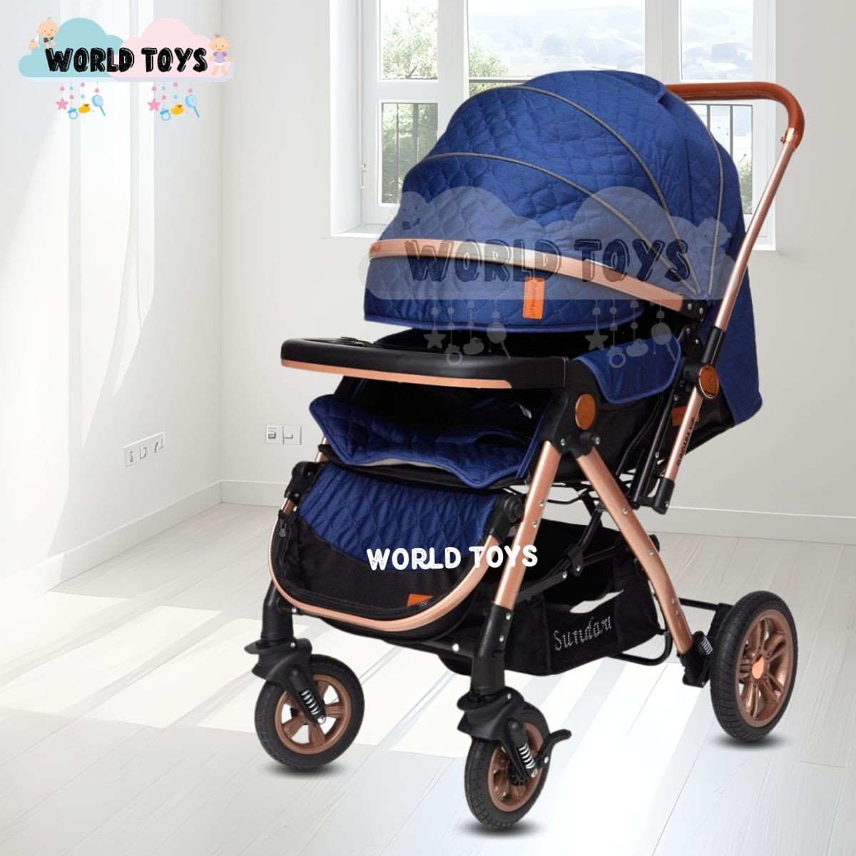 BABY - Coche Cuna De Lujo «SUNDARA VIP» Edición Limitada Blue