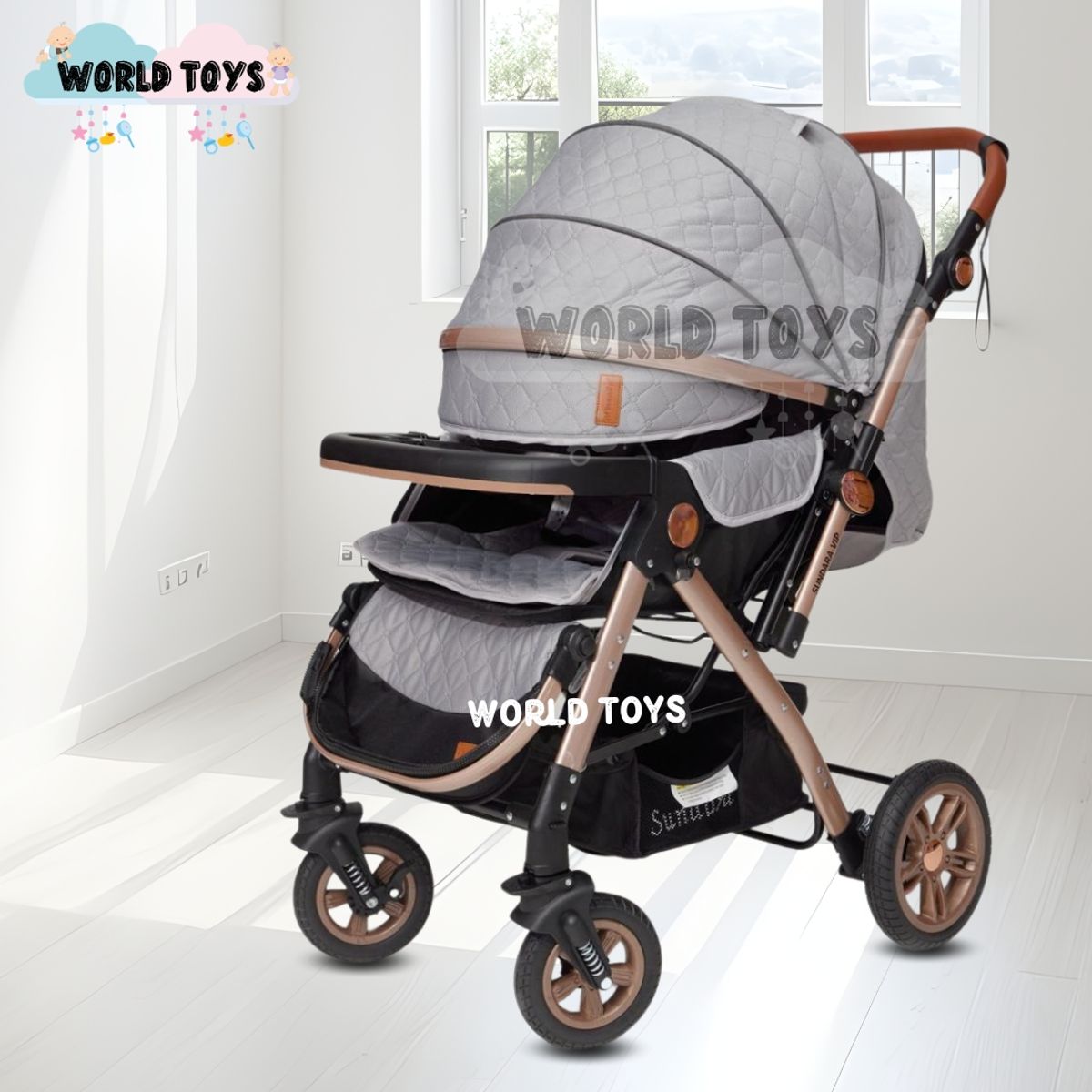 BABY - Coche Cuna De Lujo «SUNDARA VIP» Edición Limitada Gray
