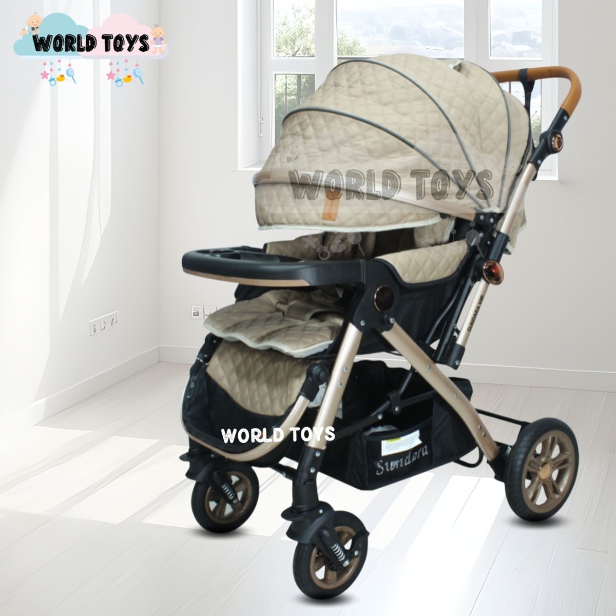 BABY - Coche Cuna De Lujo «SUNDARA VIP» Edición Limitada Beige
