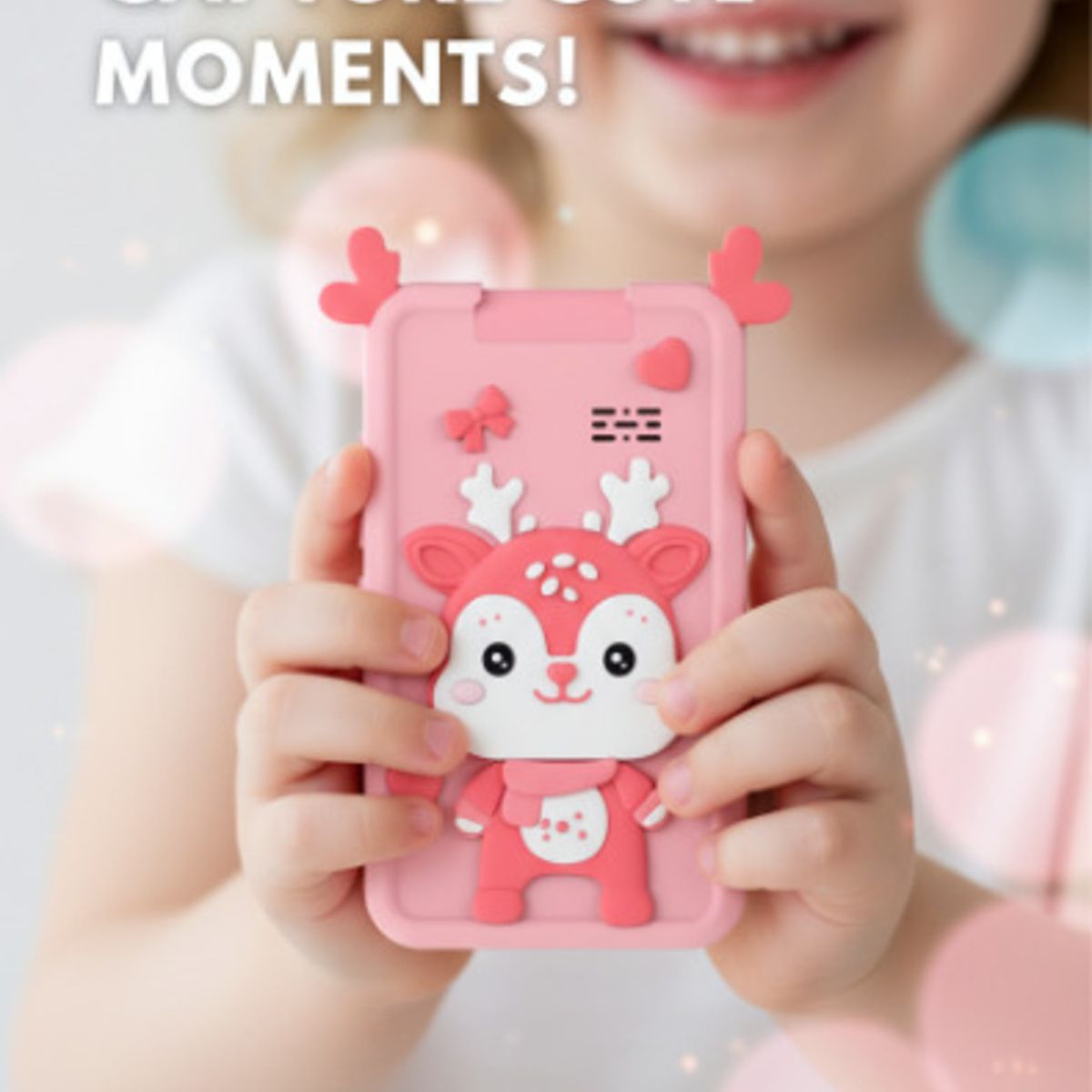 GENERICO - CAMARA PARA NIÑAS MODELO CELULAR ROSADO FOTOS VIDEO Y JUEGOS