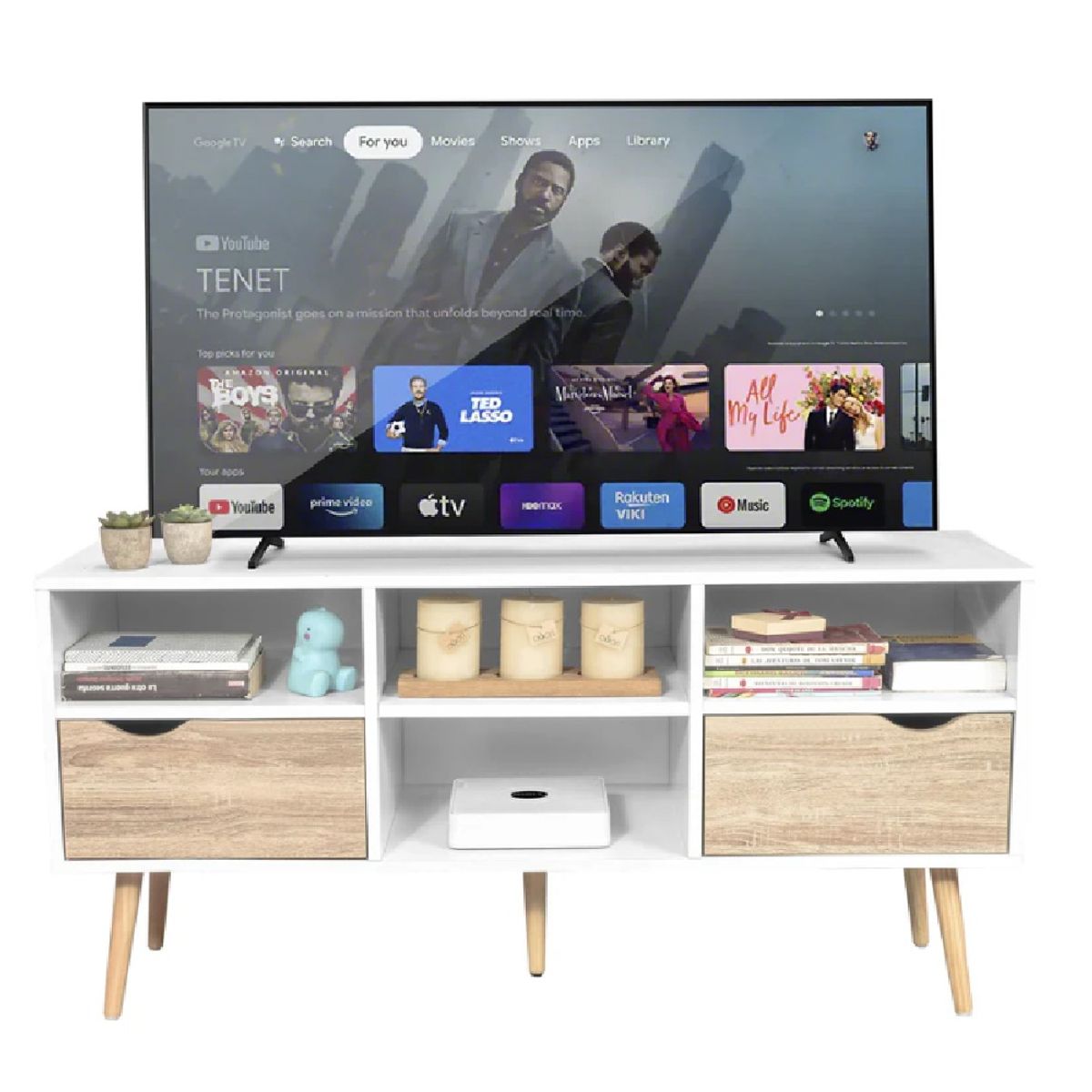 R&R MUEBLES - Mesa para TV Moderno Brenda BlancoDuna R&R MUEBLES